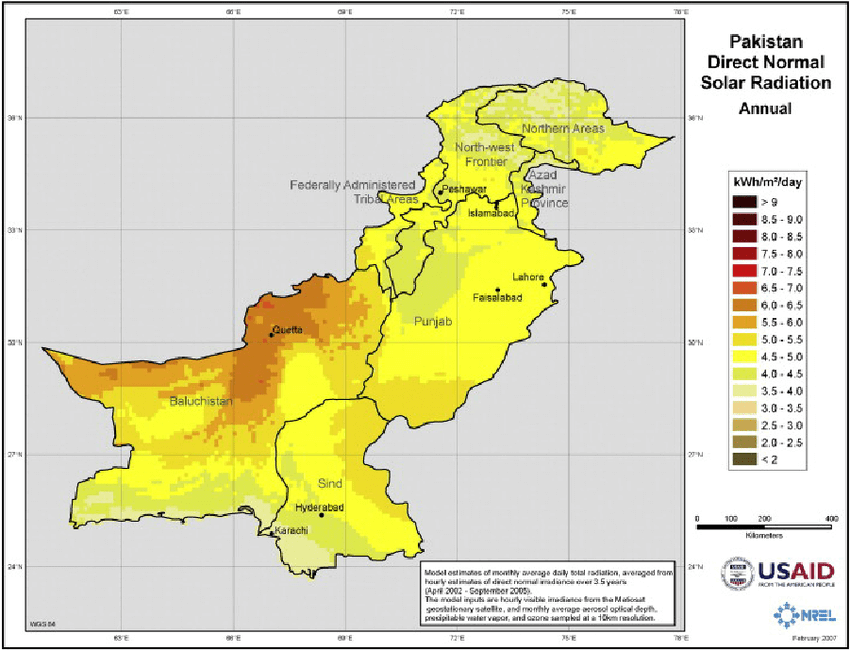 Sun Data Pakistan – Solar Resource Assessment for CSP, PV Solar, Solar Thermal, and Geothermal